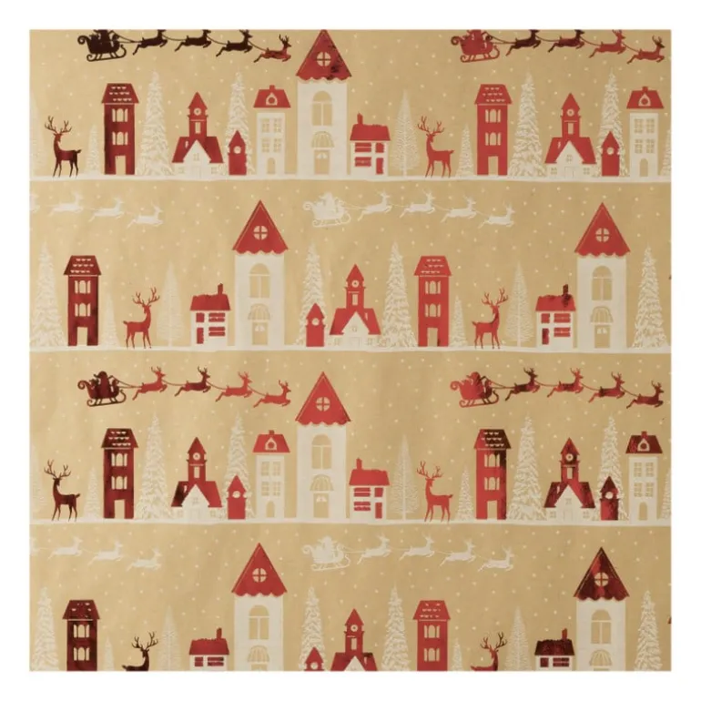 Kerstpapier hotstamp - diverse varianten - set van 2