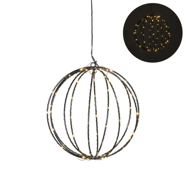 Kerstverlichting hangende kerstbal - warm wit - ø25 cm