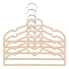 Kinder kledinghanger hart - vilt - beige - set van 5