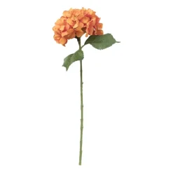Kunstbloem hortensia - oranje - 63 cm