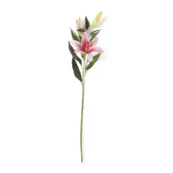 Kunstbloem lelie - roze - 91 cm