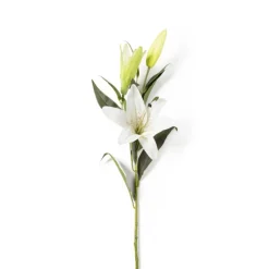 Kunstbloem lelie - wit - 91 cm