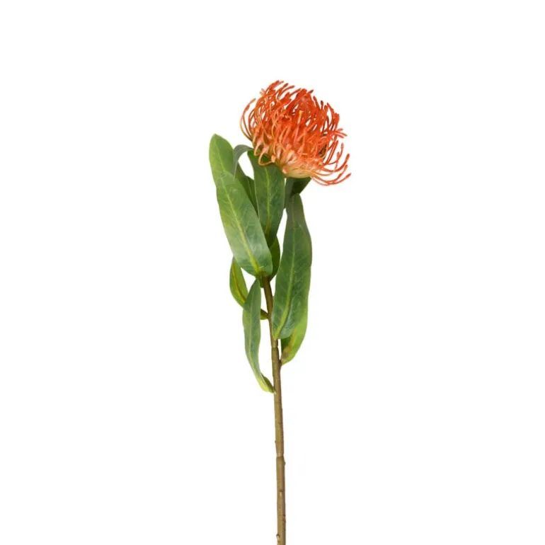 Kunstbloem speldenkussen - oranje - 48 cm
