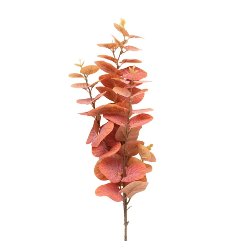 Kunsttak eucalyptus - oranje - 79 cm