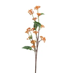 Kunsttak met besjes - oranje - 80 cm