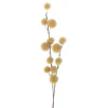 Kunsttak met bolletjes - geel - 103 cm