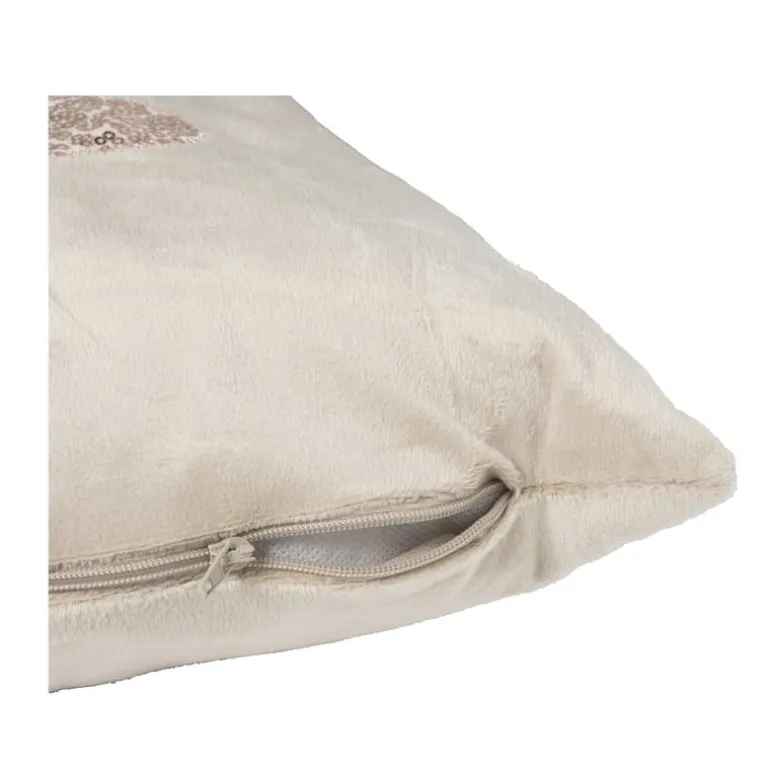 Kussen kertsboom pailet - taupe - 45x45 cm