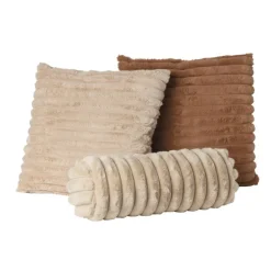 Kussen rib - beige - 45x45 cm