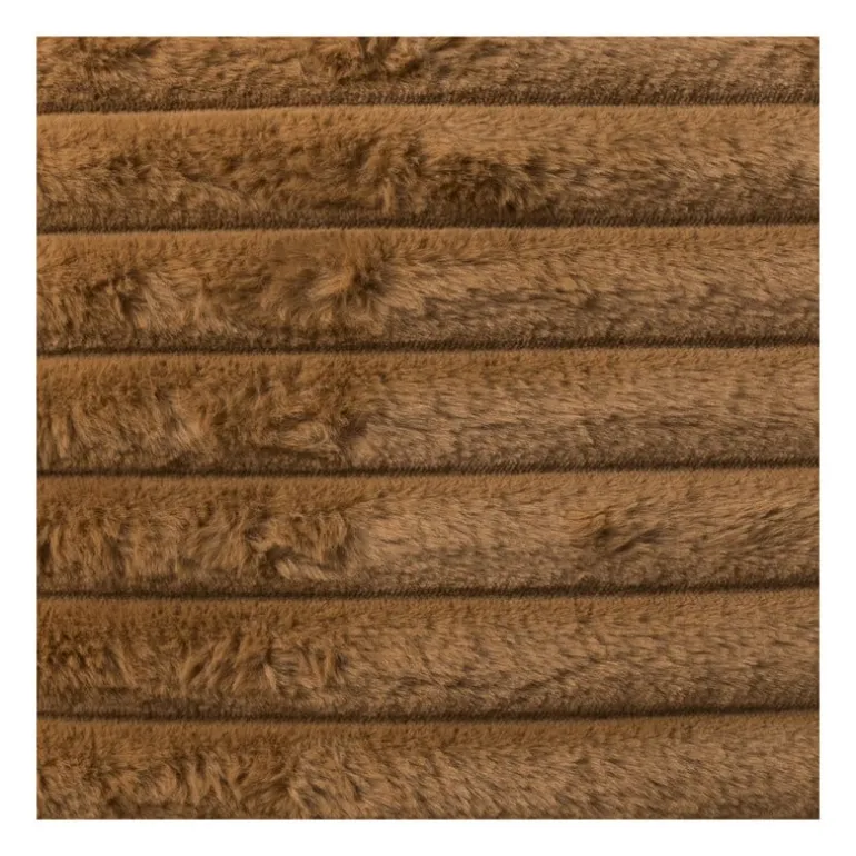 Kussen rib - bruin - 45x45 cm