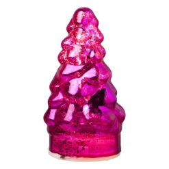 Lampje kerstboom klein - fuchsia - ø7x12 cm