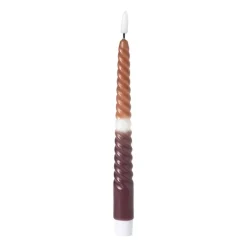 LED dinerkaars dipdye - geel/wit - ø3x24.5 cm