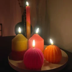 LED dinerkaars duo - groen/roze - ø2.2x24.5 cm