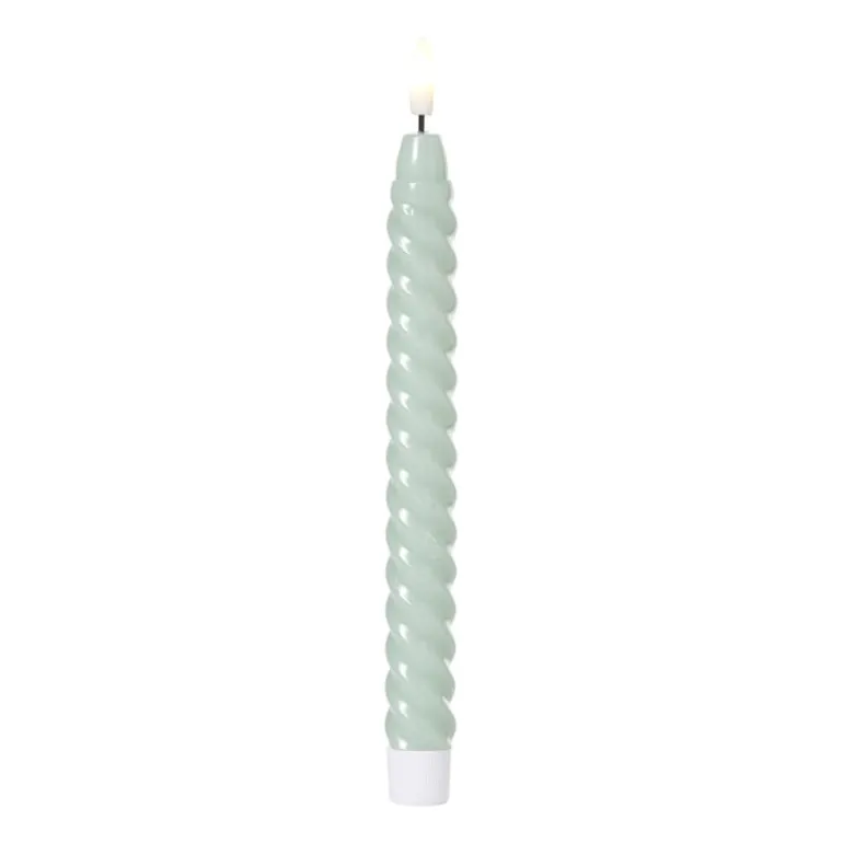 LED dinerkaars twist smal - groen - ø2.5x24.5 cm