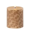 LED kaars animal klein - bruin/zwart - ø7x8 cm