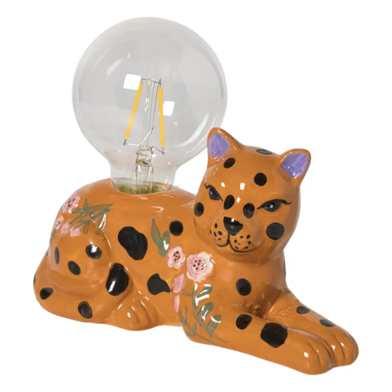 LED lamp tijger - multikleur - 12.5x18.5x9 cm