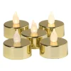 LED waxinelichten - goud - set van 5