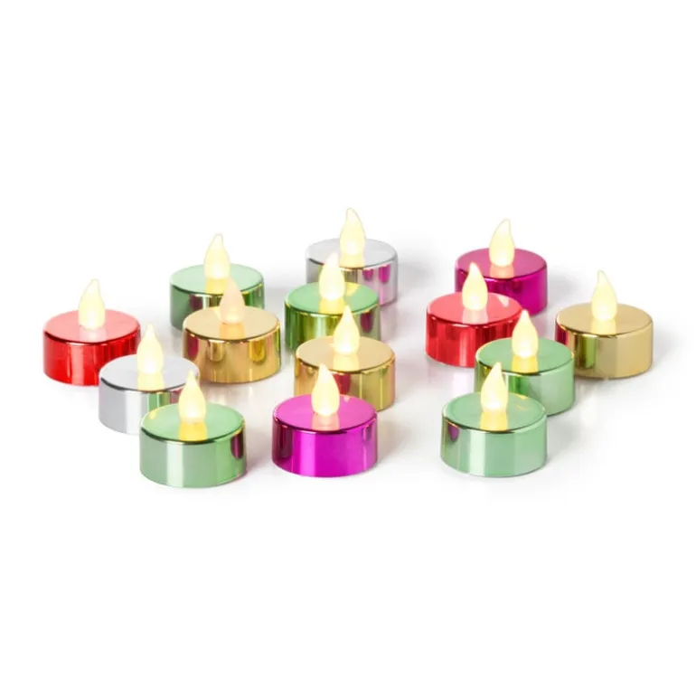 LED waxinelichten - goud - set van 5