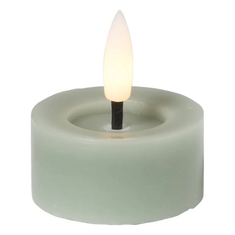 LED waxinelichten - groen - set van 2
