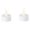 LED waxinelichten - wit - set van 2 - 12x4x10 cm