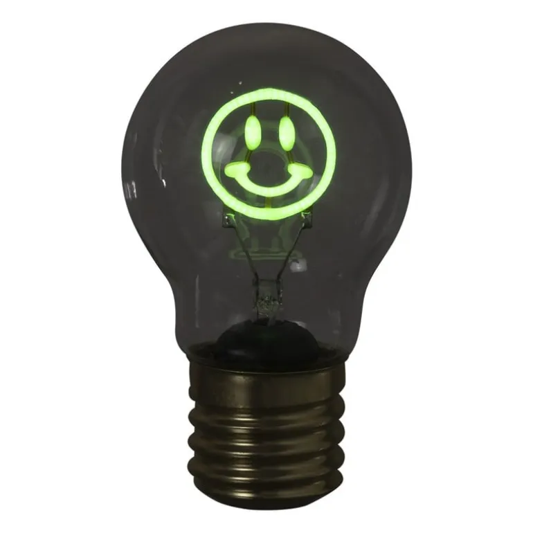 Ledlampje smiley - groen - ø7x12 cm
