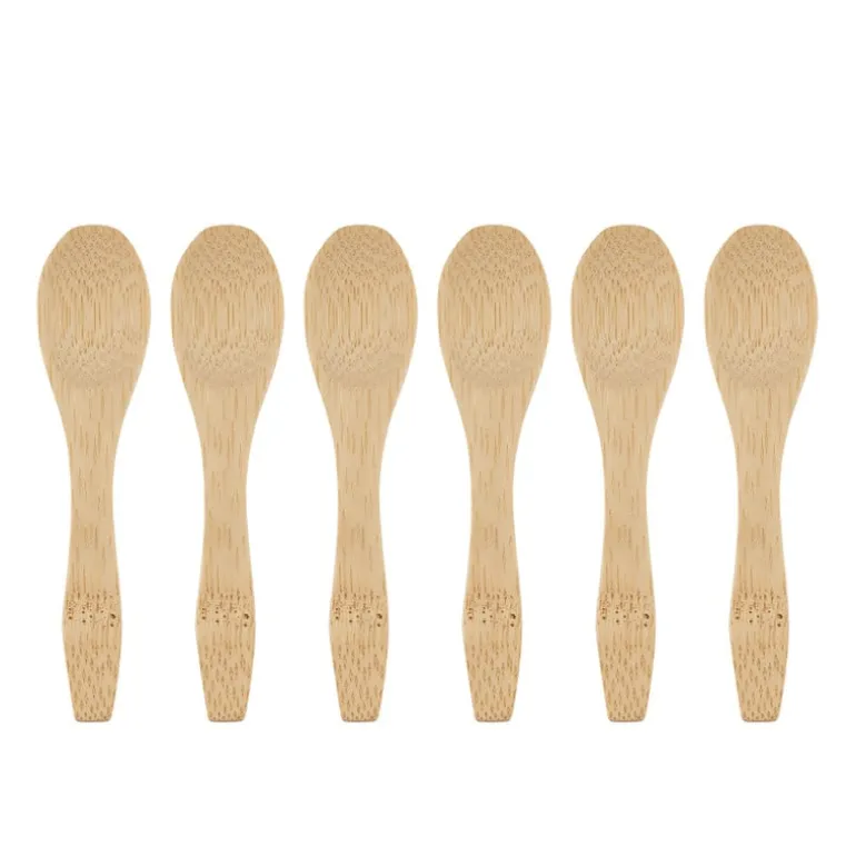 Lepels bamboe - 9 cm - set van 6