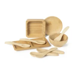 Lepels bamboe - 9 cm - set van 6