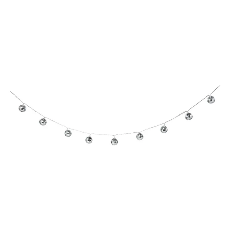 Lichtslinger met discoballen - 10 LED - 165 cm