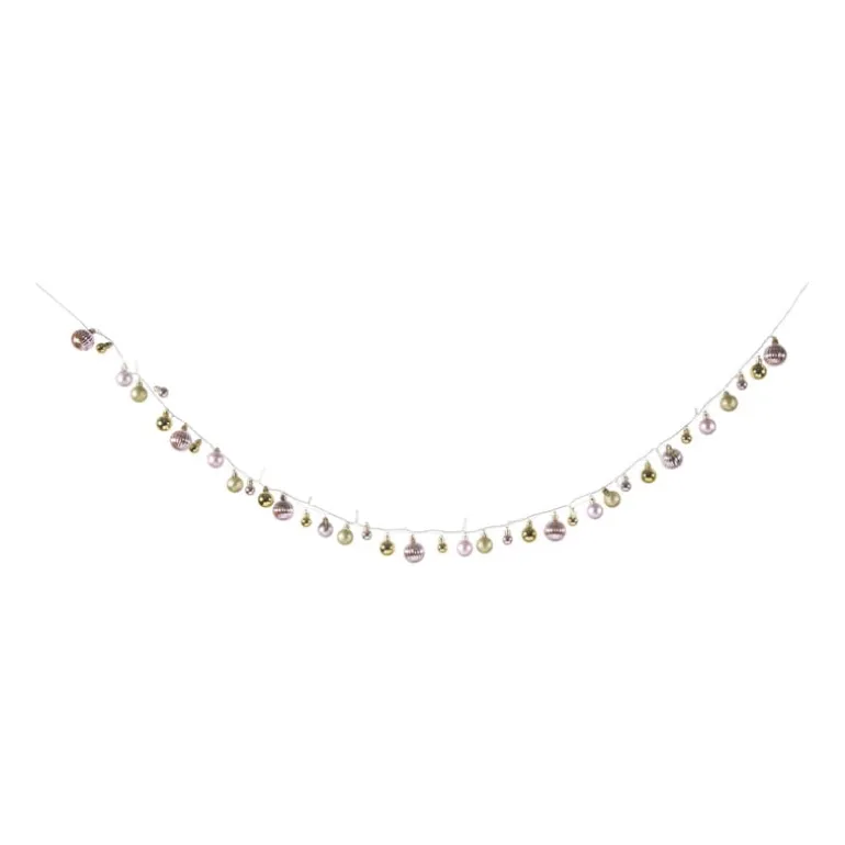 Lichtslinger met kerstballen - 20 LED - 210 cm