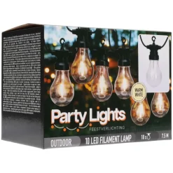 Lichtsnoer voor buiten - 10 LED lampen - 7.5 meter