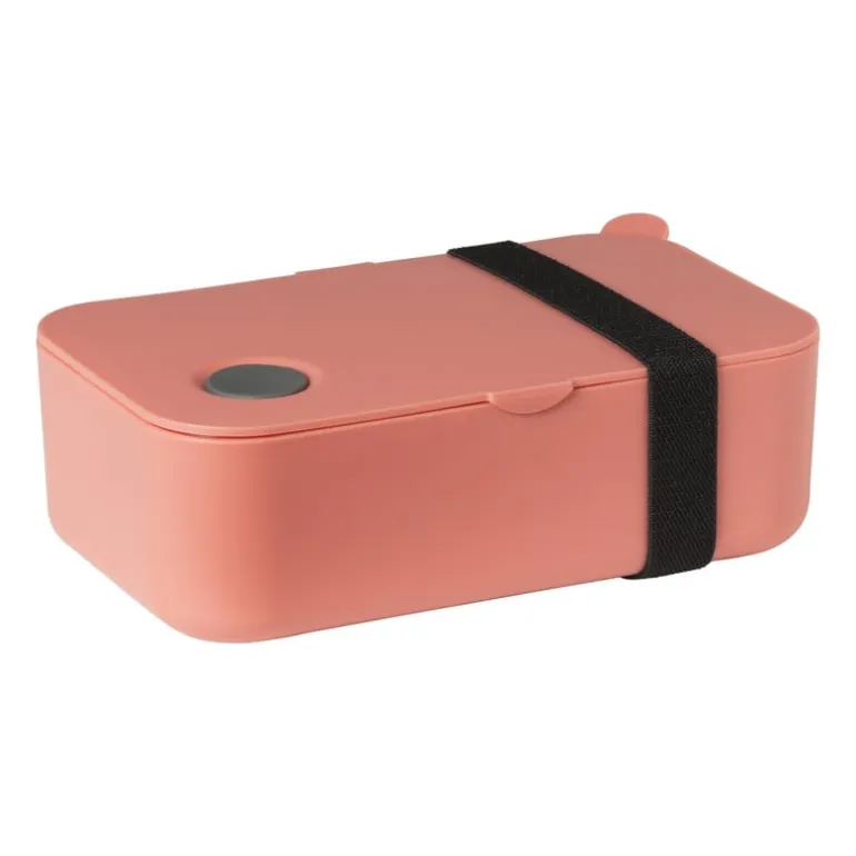 Lunchbox met elastiek - oranje - 1 liter