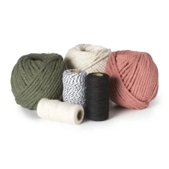 Macrame touw - groen - 40 meter