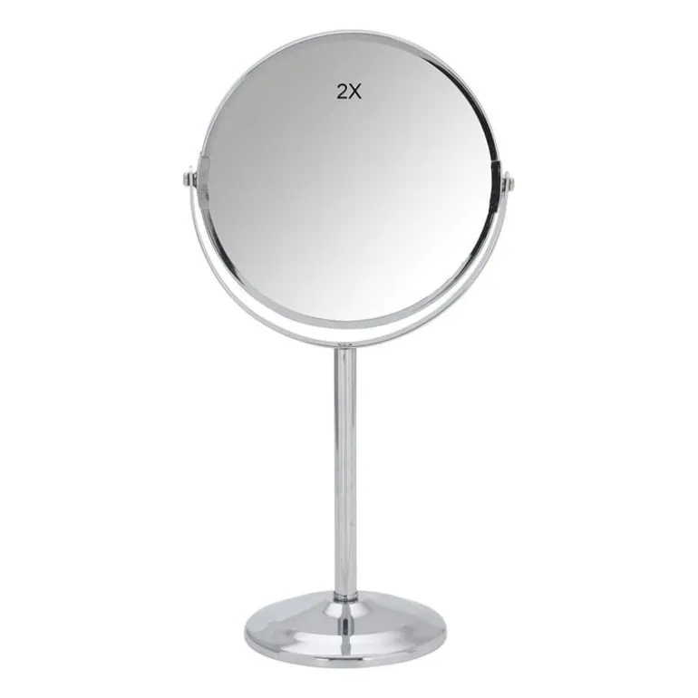 Make-up spiegel - chroom - ø16 x 36 cm
