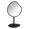 Make-up spiegel organic - zwart metaal - 18 cm