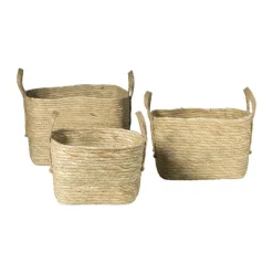 Mand Basix vierkant - 30x30x30 cm - naturel