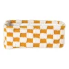 Mand checks klein - oranje/wit - 11x30x20 cm