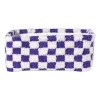 Mand checks middel - paars/wit - 13x33x23 cm