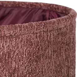 Mand chenille rond - rood - ø30x18 cm