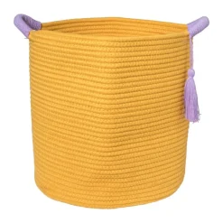 Mand colors hoog - oranje/paars - ø34x34 cm