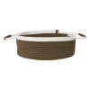 Mand colors laag - bruin/wit - ø30x10 cm