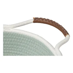 Mand colors laag - groen/wit - ø30x10 cm