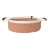 Mand colors laag - oranje/wit - ø30x10 cm