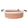 Mand colors laag - oranje/wit - ø27x9 cm