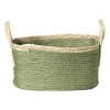 Mand colors rechthoekig - groen/bruin - 16x30x20 cm