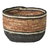 Mand gestreept - bruin/rood - ø28x18 cm