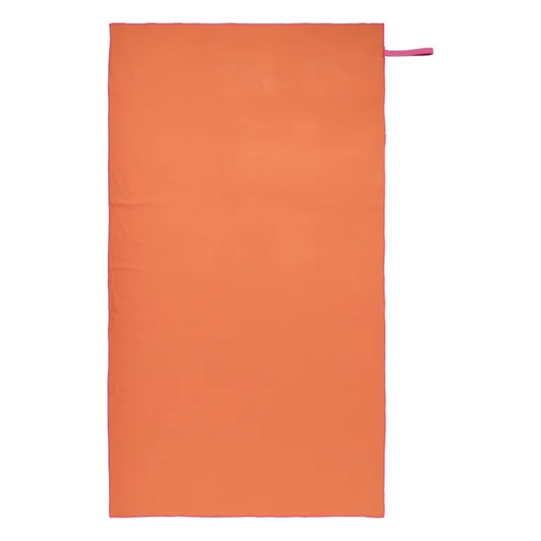 Microvezel handdoek - oranje/roze - 100x180 cm