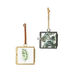 Mini fotolijstje hangend - zwart - 6x6 cm