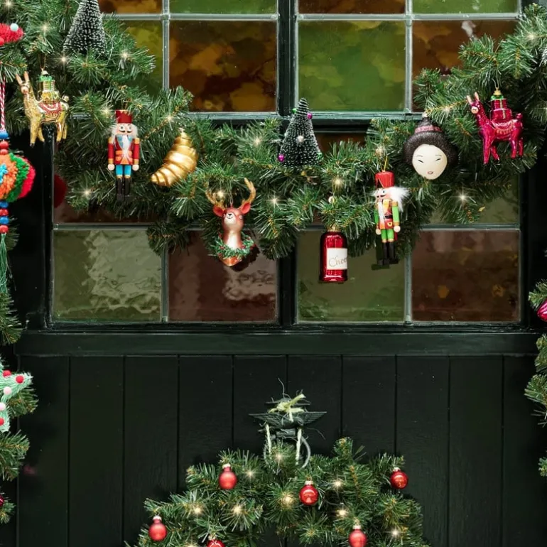 Mini kerstbal - rood - set van 24