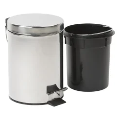 Mini pedaalemmer - 3 liter - zilver