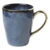 Mok met gouden oortje - blauw - 250 ml