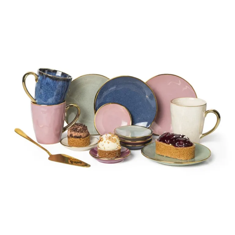 Mok met gouden oortje - roze - 250 ml